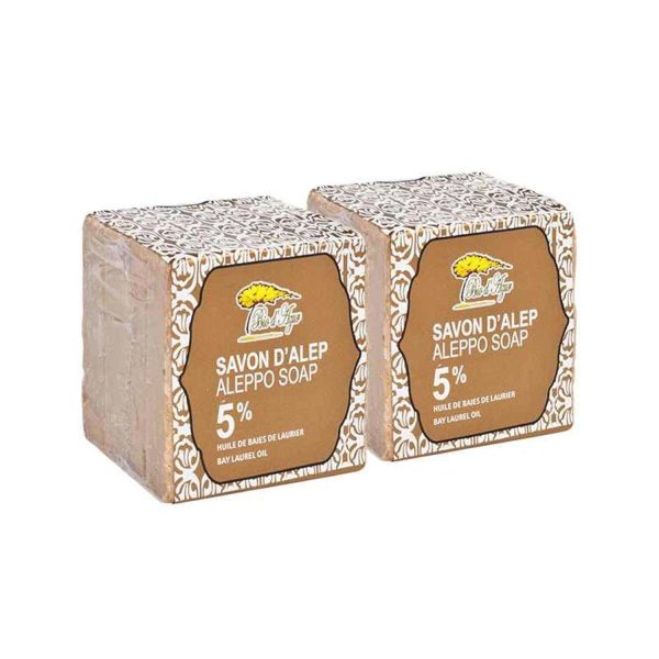 Bio d Azur ?Combo Offer?Aleppo Handmade Soap- 5% Laurel Oil x 2pcs  Fixed Size For Sale