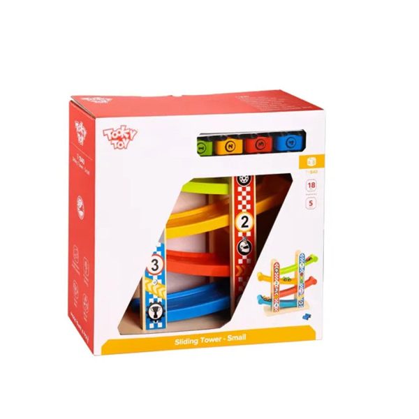 Tooky Toy Co Sliding Tower - Small  32x10x27cm Hot on Sale