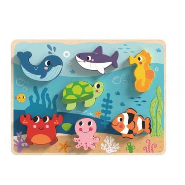 Tooky Toy Co Chunky Puzzle - Marine  30x21x2cm For Cheap