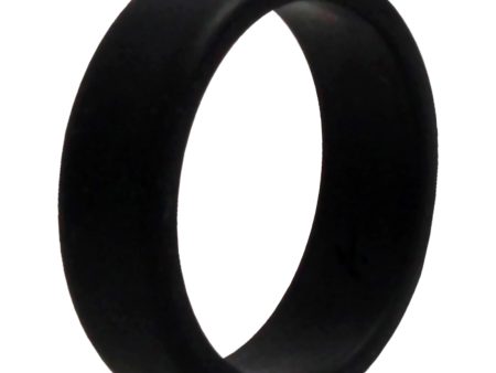 ROQ Silicone Wedding 2Layer Beveled 8mm Ring - Black by ROQ for Men - 13 mm Ring For Cheap