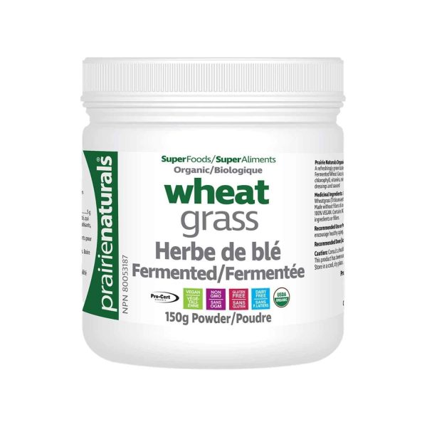 Prairie Naturals Prairie Naturals Fermented Organic Wheat Grass 150g  Fixed Size Online Sale