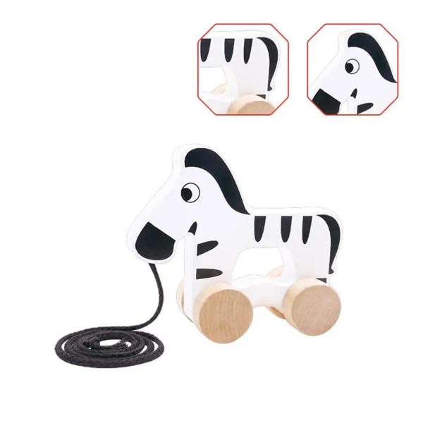 Tooky Toy Co Pull Along - Zebra  15x6x18cm For Discount