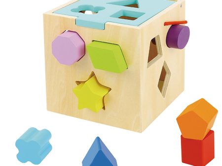 Tooky Toy Co SHAPE SORTER  15x15x15cm Online now