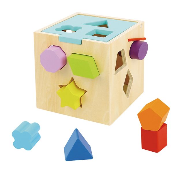 Tooky Toy Co SHAPE SORTER  15x15x15cm Online now