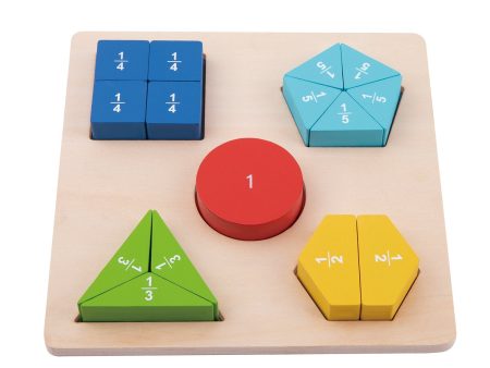 Tooky Toy Co Fraction Puzzle  22x22x3cm Sale