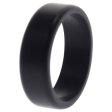 ROQ Silicone Wedding 2Layer Beveled 8mm Ring - Black by ROQ for Men - 14 mm Ring Supply