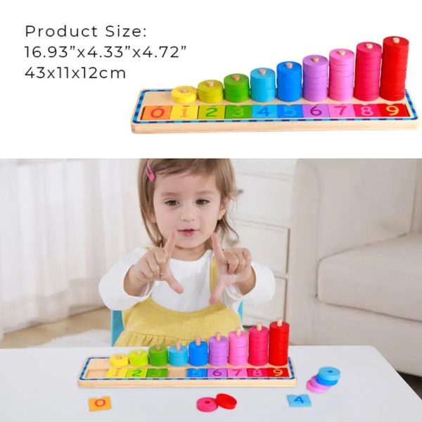 Tooky Toy Co Counting Stacker  43x11x12cm For Cheap