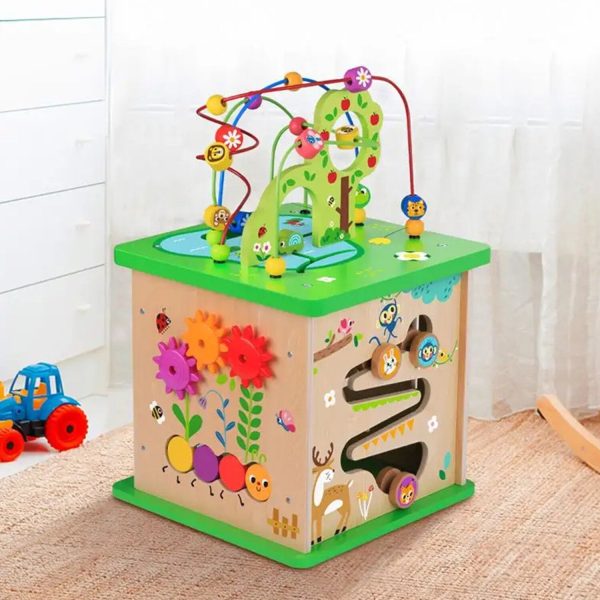 Tooky Toy Co Play Cube Centre - Forest  34x34x59cm For Sale