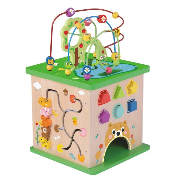 Tooky Toy Co Play Cube Centre - Forest  34x34x59cm For Sale