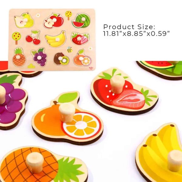 Tooky Toy Co Fruit Puzzle  30x23x2cm Hot on Sale