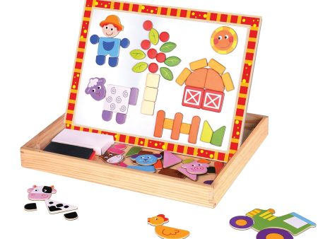 Tooky Toy Co Magnetic Puzzle - Farm  30x22x22cm Online Hot Sale