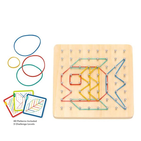 Tooky Toy Co Rubber Band Geoboard  18x18x3cm For Cheap