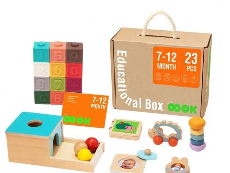 Tooky Toy Co 7-12m Baby Sensory Educational Learning Educational Box  32x27x14cm Hot on Sale