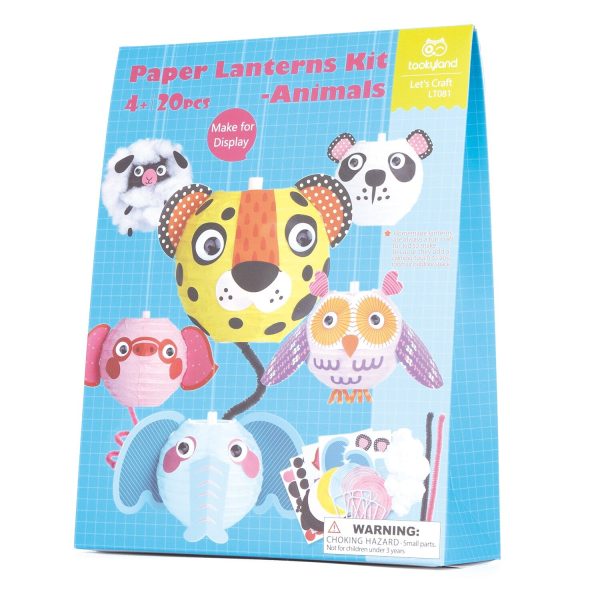 Tookyland Paper Lanterns Kit - Animals  26x7x20cm Online