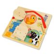 Tooky Toy Co Latches Activity Board - Farm  22x22x9cm Hot on Sale