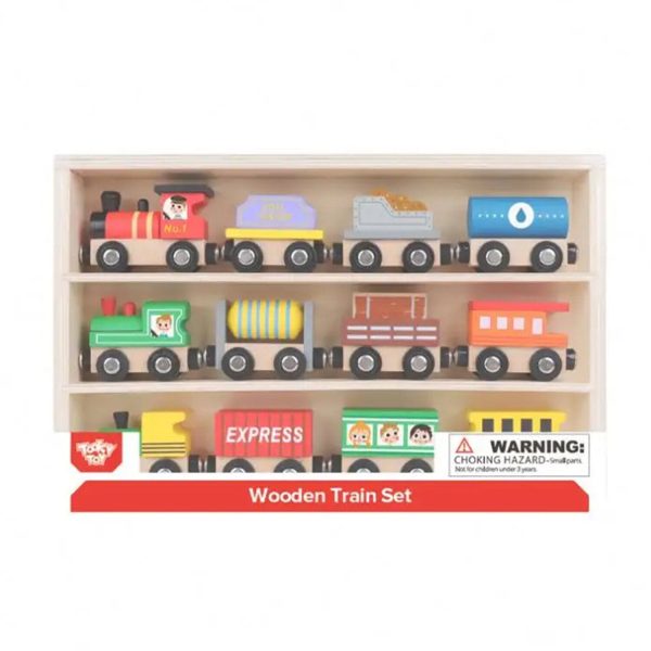 Tooky Toy Co Wooden Train Set  30x22x4cm on Sale