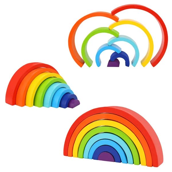 Tooky Toy Co Rainbow Stacker 8pcs  26x13x5cm For Discount