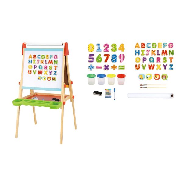 Tooky Toy Co Deluxe Standing Art Easel  56x54x120cm Online now