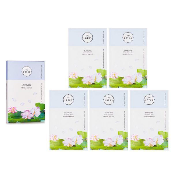 THE PURE LOTUS Lotus Leaf Mask - Soothing & Brightening  5pcs Online Hot Sale