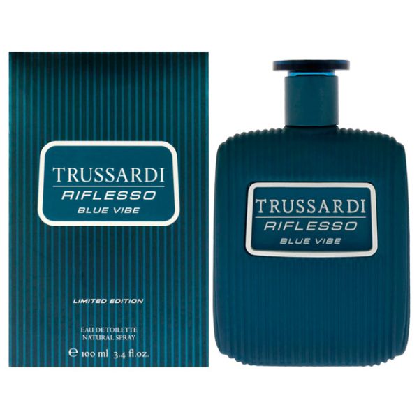 Trussardi Riflesso Blue Vibe Limited Edition by Trussardi for Men - 3.4 oz EDT Spray For Cheap