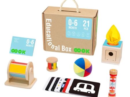 Tooky Toy Co 0-6m Educational Box  32x27x14cm Discount