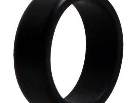 ROQ Silicone Wedding 2Layer Beveled 8mm Ring - Black by ROQ for Men - 11 mm Ring Online Sale