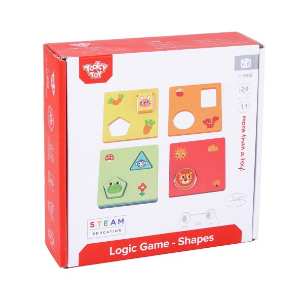 Tooky Toy Co Logic Game-Shapes  13x13x5cm For Discount