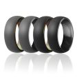 ROQ Silicone Wedding Ring - Duo Collection Dome Style - Set by ROQ for Men - 11 mm Camo-Black, Black Camo-Black, Camo-Grey, Black Camo-Grey Online Hot Sale