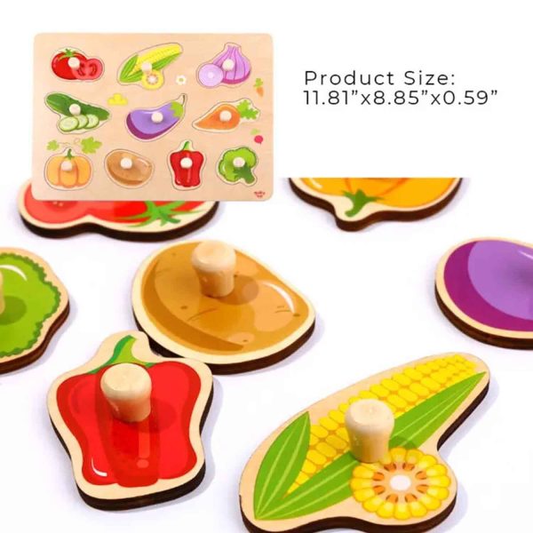 Tooky Toy Co Vegetable Puzzle  30x23x2cm Hot on Sale