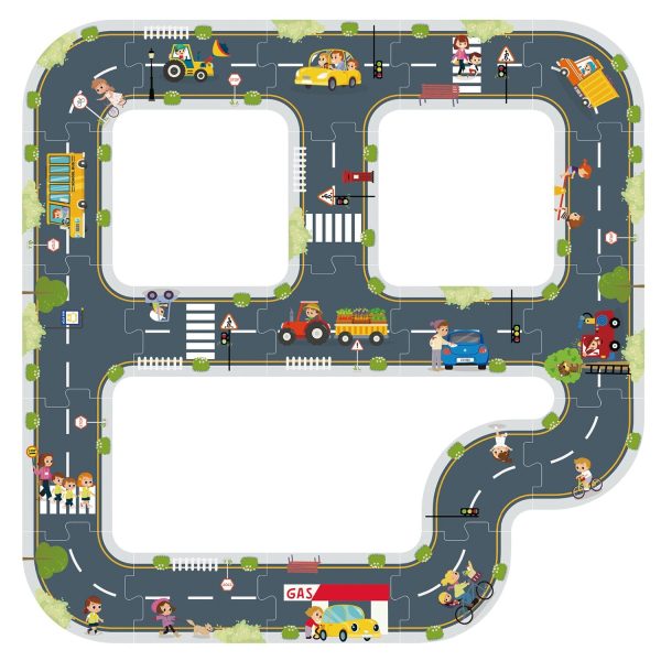 Tooky Toy Co City Road Puzzle  22x22x7cm For Cheap