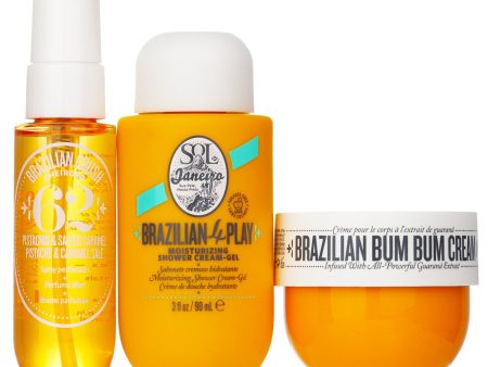 Sol De Janeiro Bum Bum Jet Set: Cream 50ml + Moisturizing Shower Cream Gel 90ml + Hair & Body Fragrance Mist 30ml  3pcs Sale