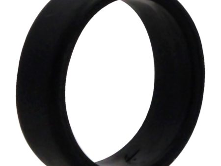 ROQ Silicone Wedding 2Layer Beveled 8mm Ring - Black by ROQ for Men - 12 mm Ring Hot on Sale