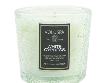 Voluspa Petite Pedestal Candle - White Cypress ( Unboxed )  72g 2.5oz Discount